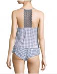 Fashion women Geometric printing condole belt of bud silk pajamas sexy design