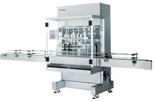  Automatic Pneumatic Liquid Piston Filling Machine 2 heads, with 6m standard conveyor Manufactures