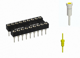Double Row Integrated Circuit Socket 2.54mm Pitch 2XXP Pin In 1.27Mm