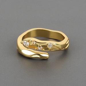 China Multiscene Gold Fashion Rings Portable Practical With Brilliant Stone Cut on sale