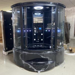  Bathroom Aluminum Frame Tempered Glass Black Steam Shower Enclosure Room Manufactures