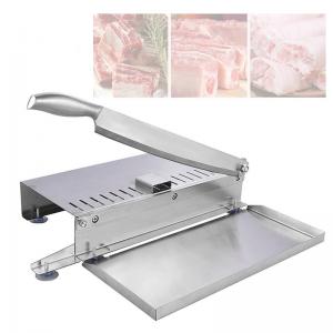 China Manual Ejiao Rhizome Meat Slicing Machine Frozen Meat Cutter 21cm 27cm Blade on sale