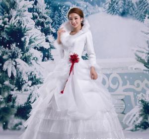  Tiger winter wedding winter 2015 new winter models thick fur collar long-sleeved cotton wh Manufactures