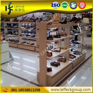  Fashionable and modern wood optical shoe shop display rack for interior design Manufactures