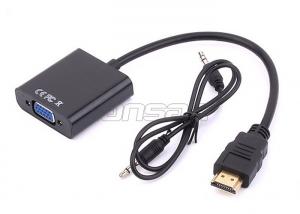  Length Customized Special Cables Bare Copper 1080P HDMI To VGA Converter Cable With Audio Manufactures
