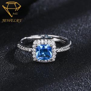 China AAA CZs Sterling Silver Diamond Engagement Rings For Women on sale