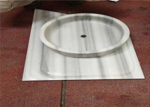 China Precut Natural Stone Sink Pedestal Shape Marmala White Marble Material on sale
