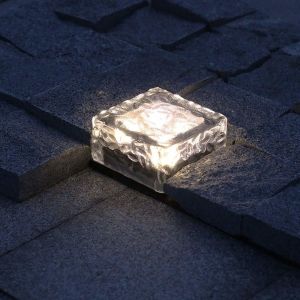China Glass Ice Rocks Solar Powered Outdoor Lights With 1 Super White LED on sale