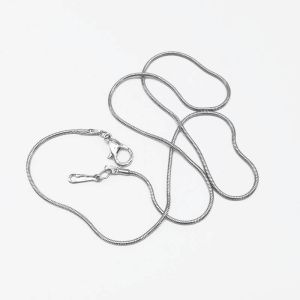 China Wish Pearl Silver Plating Copper Snake Chain DIY Jewelry Necklace on sale