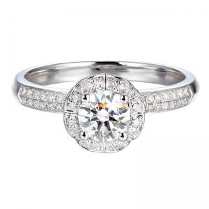  0.5ct 0.28ct 18K Gold Diamond Rings 2.9g Edwardian Cluster Engagement Rings Manufactures