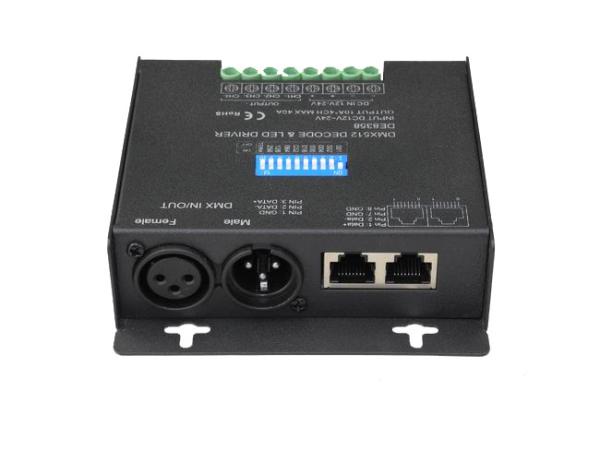 RGBW Black LED DMX512 Decoder For LED fixture Constant Voltage 10A/CH * 4
