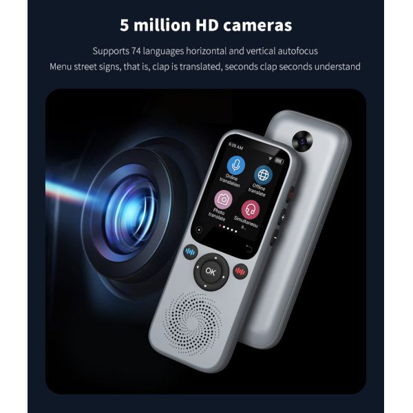 S20 Portable 138 Global Language Smart Translator Online Touch Screen Real-time Language Instant AI Translator