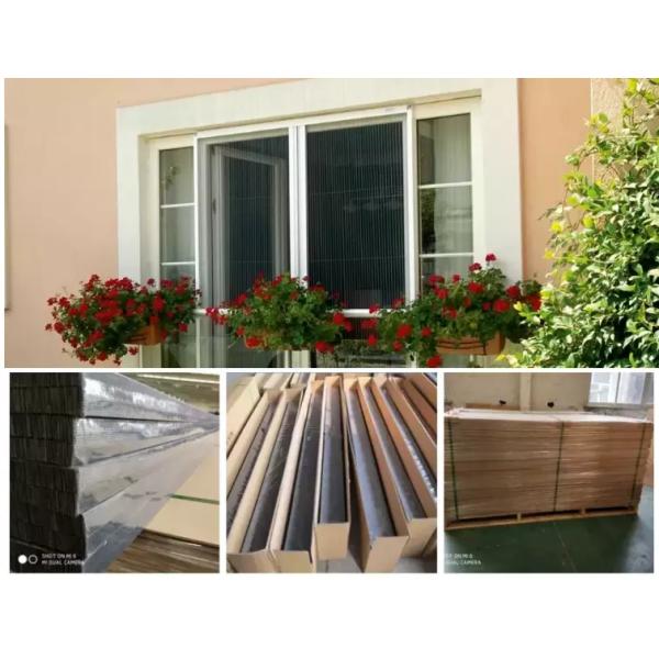 16*16 80gsm Folding Window Screen Polyester Pleated Mesh Sliding Doors Use