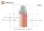 Eco Friendly PP Plastic Airless Pump Bottles With Hot Stamping Ring