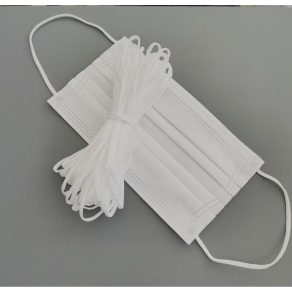 3.5mm 5mm White Elastic Ear Loops Rope Band For Disposable Face Mask