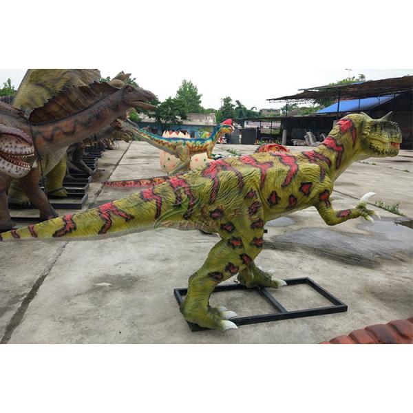 Multicolored Handmade Realistic Animatronic Dinosaur With Reliable Mechanical Frame