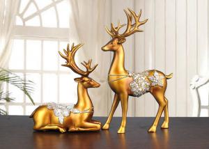  Christmas Reindeer Resin Arts And Crafts Home / Hotel Decoration Use Manufactures