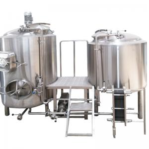 China 200l 300l Beer Brewery Equipment 2 Vessels Beer Brewhouse Stocked Thickness Outside 2mm on sale
