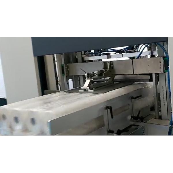 Automatic bath tissue paper roll bundle packing machine