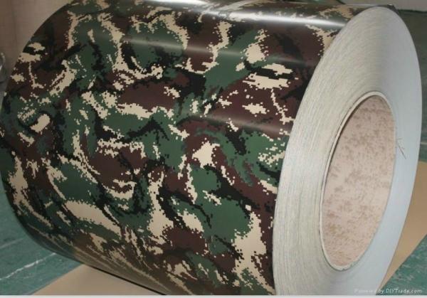 Quality Camouflage Colour Coating Prepainted Steel Coils PPGI For Typewriter / Refrigerator for sale