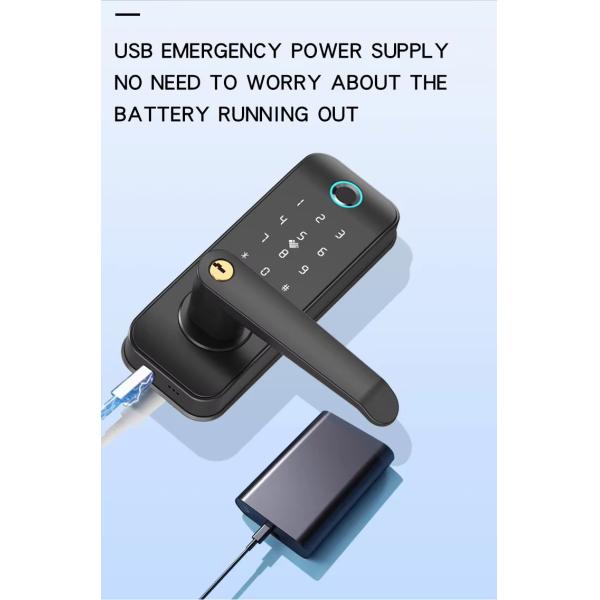 Smart Handle Door Lock Security Biometric Keyless Door Lock 35mm - 55mm