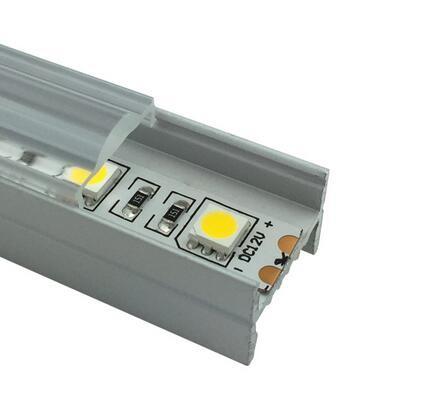 Quality U V shape aluminum LED profiles LED extrusion profiles milky diffuser housing for flexible led strips for sale