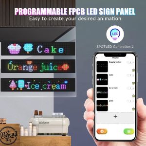 High View Angle Flexible LED Light Display Panel for Car Window Sign Smart APP