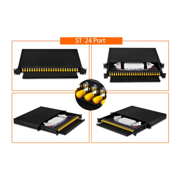 1U 19" Optical Distribution Frame For LGX Adapter Plates For Rack Mount Patch Panel