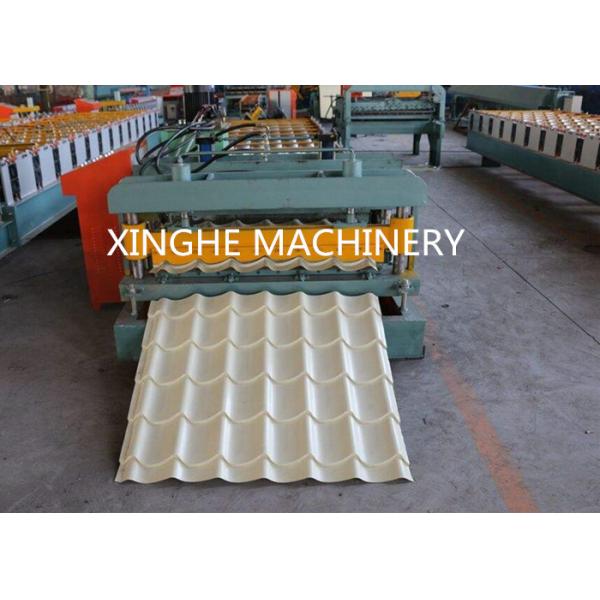 Circle Arc Glazed Tile Roll Forming Machine , PPGI Roofing Sheets Machine
