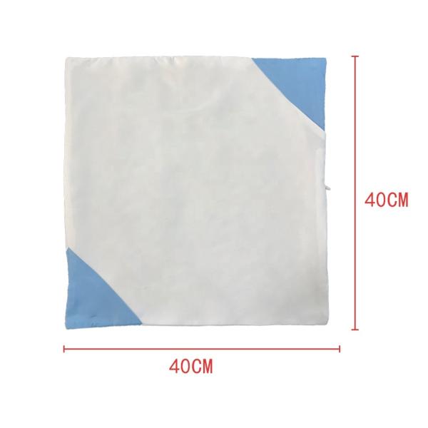Custom Print Double-Side Blank Sublimation Pillow Case 40*40CM Polyester Colored Corner Sublimation Pillow Blanks