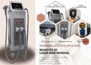 China Safe 808nm Diode Laser Hair Removal Machine Double Handle Piece Painless Effective on sale