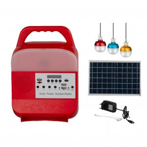  12W Solar Panel system 4 LED Bulbs Portable Solar Power Lighting System Kits Manufactures