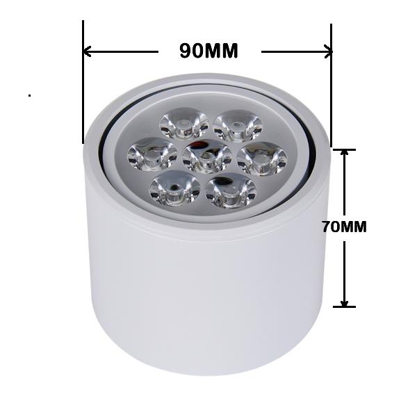 7W LED Downlight Surface Mounted Ceiling Round Spot Light Tilt Adjustable 7W LED