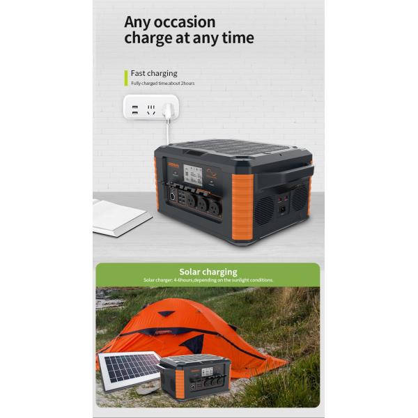 Rugged 2000W Portable Power Station With Battery Expansion Parallel Connection 4KWh / 4KW