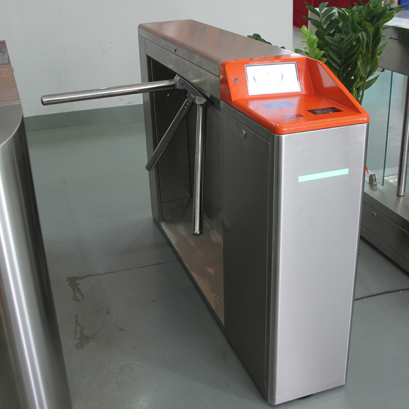 Supermarket Entrance Turnstile Tripod Access System Turnstile Gate With Card Reader