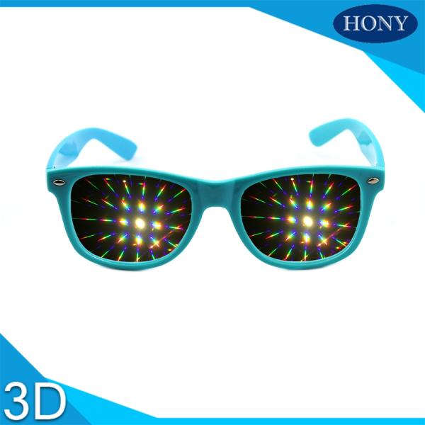 Style 3D Prism Rave Hard Plastic 3D Diffraction Glasses 13500 Light Gratings
