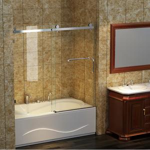  Dual Sliding Clear Tempered Glass Bathroom Shower Screen Door Cabinet Manufactures