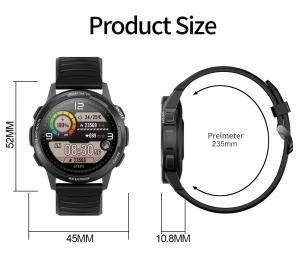 China IP68 Waterproof GPS Tracking Smartwatch AMOLED Round Screen Heart Monitor Wristwatch on sale