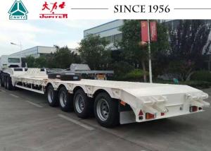 China 70 Tons 4 Axle Low Bed Trailer Lowboy Trailer To Carry Container And Equipment on sale