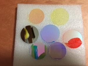  4pcs ! Gobo Projector Color Filter 54*0.7mm Dichroic Glass used for stage light Advertisement Lamp Manufactures
