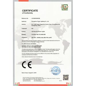 Zhongshan Fulgorled Co., LTD Certifications