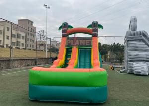 China PVC Jungle Party 1000D Durable Inflatable Pool Slide on sale