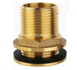 China 15mm od yellow brass color forged brass compression fitting straight threaded water tank connector on sale