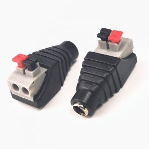 2.1mm x 5.5mm DC female terminal block with push down connection