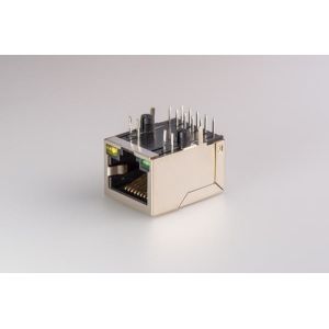  Computer Right Angle Rj45 Ethernet Connector With Intergrated Magnetics / Transformer Manufactures