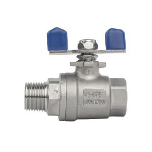  Water Industrial Usage Thread Connection Full Bore Ball Valve with Butterfly Handle Manufactures