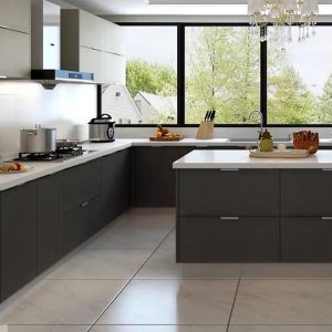 Environmental Friendly Modern Kitchen Cabinet Complete with Faucet Accessories