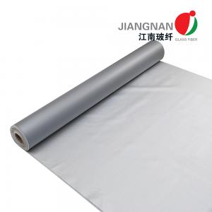  0.6 / 0.8mm Silicone Coated Fabric For Fire Curtain System Fire Retardant Curtain Fabric Manufactures