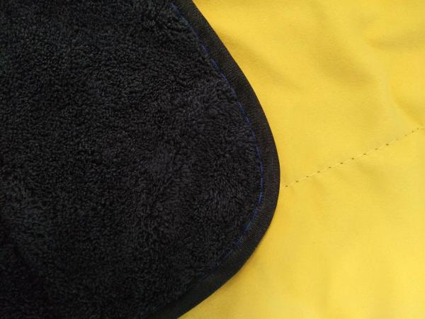 Quality Microfiber 40*40cm Coral Fleece Black Suede Piping Cleaning Kitchen Towel for sale