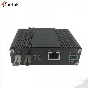 China Din Rail Industrial 10BASE-T To 10BASE-FL Fiber Ethernet Media Converter ST Connector 2KM on sale
